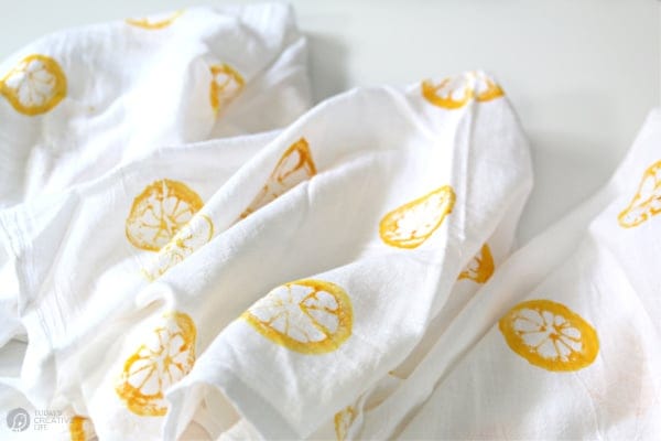 Stamped Tea Towels - Design Improvised