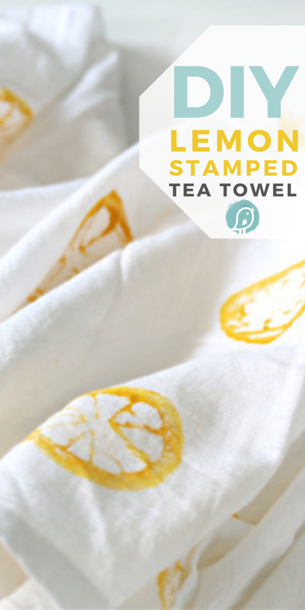 DIY Lemon Stamped Tea Towels