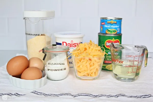 Ingredients for making Recipe for Jalapeno Cornbread