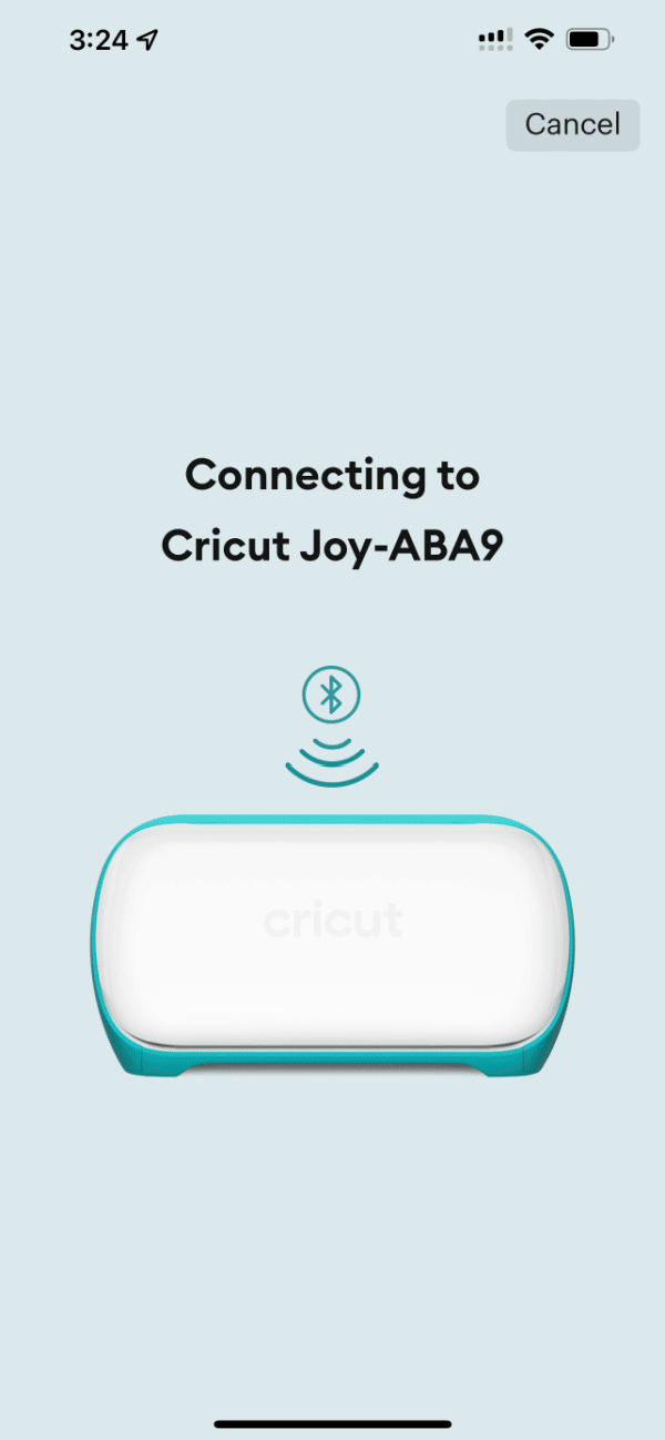 Connecting to the Cricut Joy from phone app