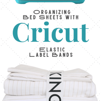Cricut Joy Machine with stacked Sheets with an elastic sizing label.