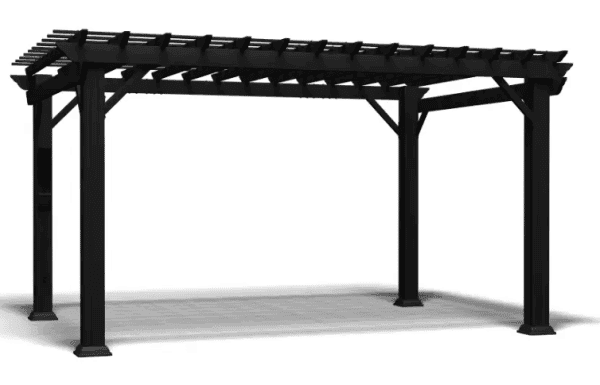 Black metal pergola