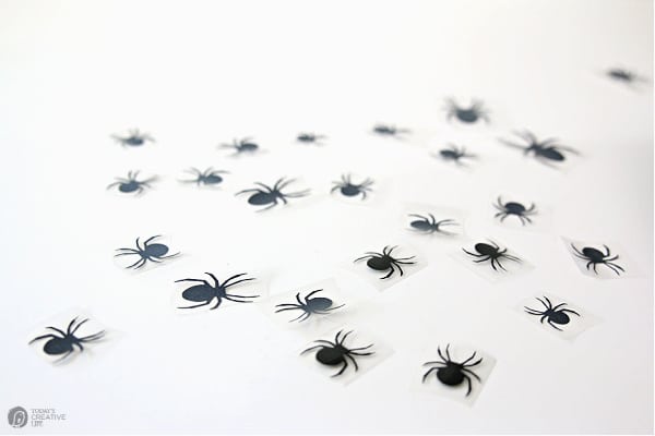 Vinyl black spiders for DIY Halloween Decor