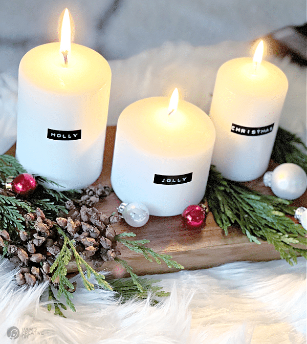 Christmas Decor with Candles - Today's Creative Life