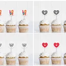 Cupcakes with toppers