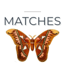 Butterfly label for matches