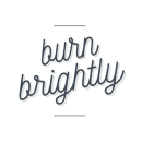 Burn Brightly label on white background