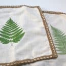 Pillow Covers with ferns on them.