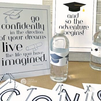 Graduation Party Ideas with grad themed printables