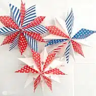 Patriotic Paper Bag Stars