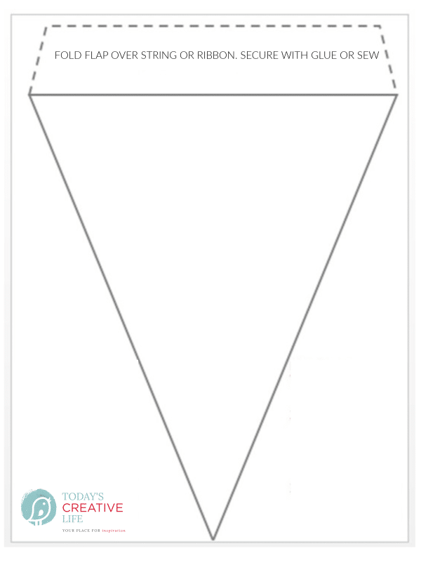 triangle template with fold over top