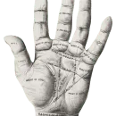 Vintage Palm Reading Map graphic