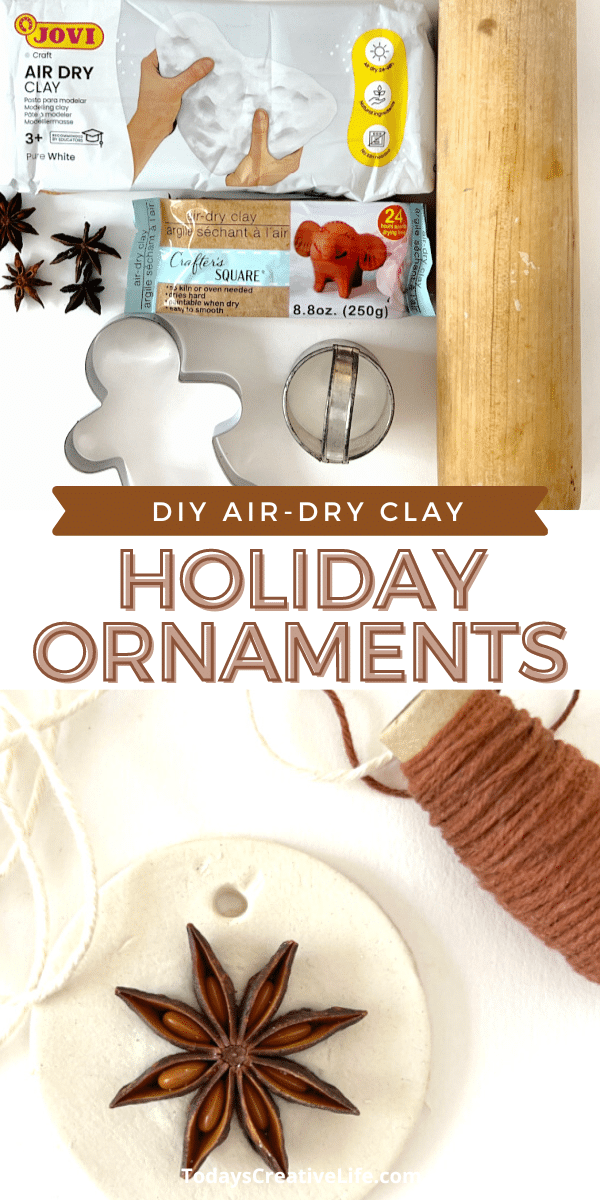 Christmas Ornaments diy using air-dry clay