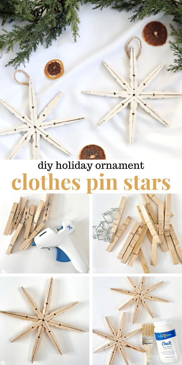 photo collage of the DIY Snowflake Christmas Ornaments step by step instructions