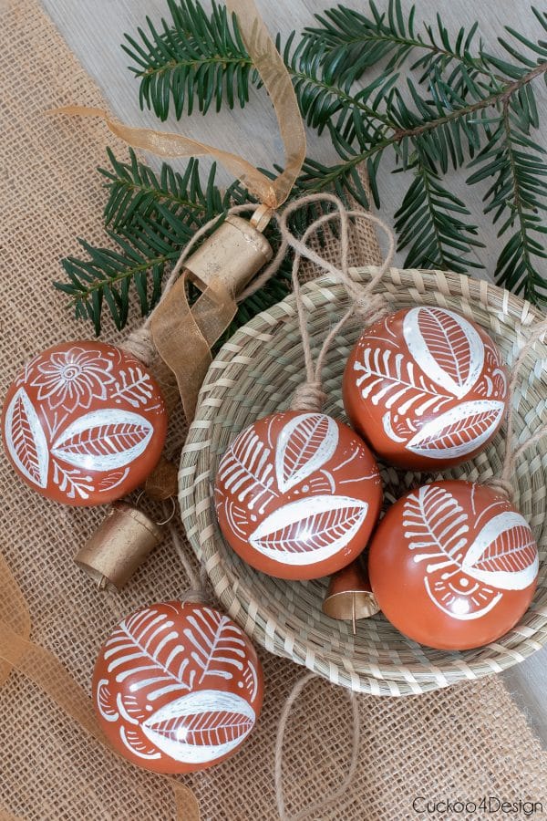 Mexican inspired DIY Christmas ornaments