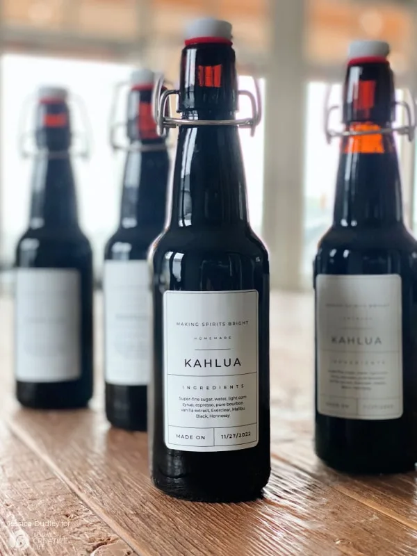 Brown bottles of homemade kahlua recipe 