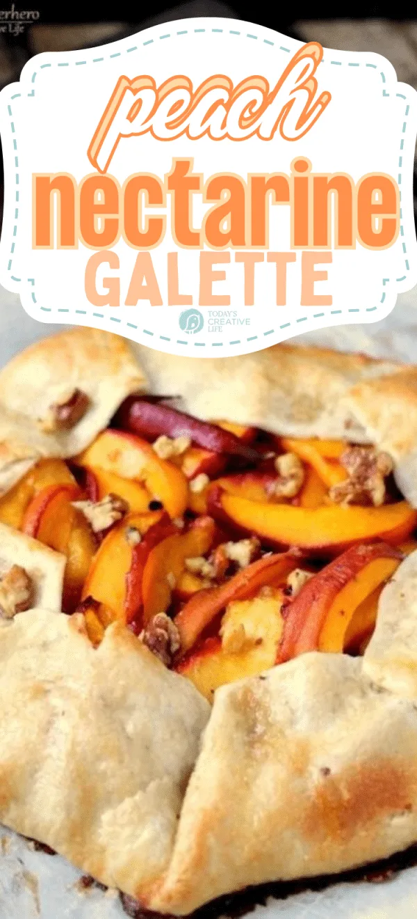 Photo of a peach nectarine galette