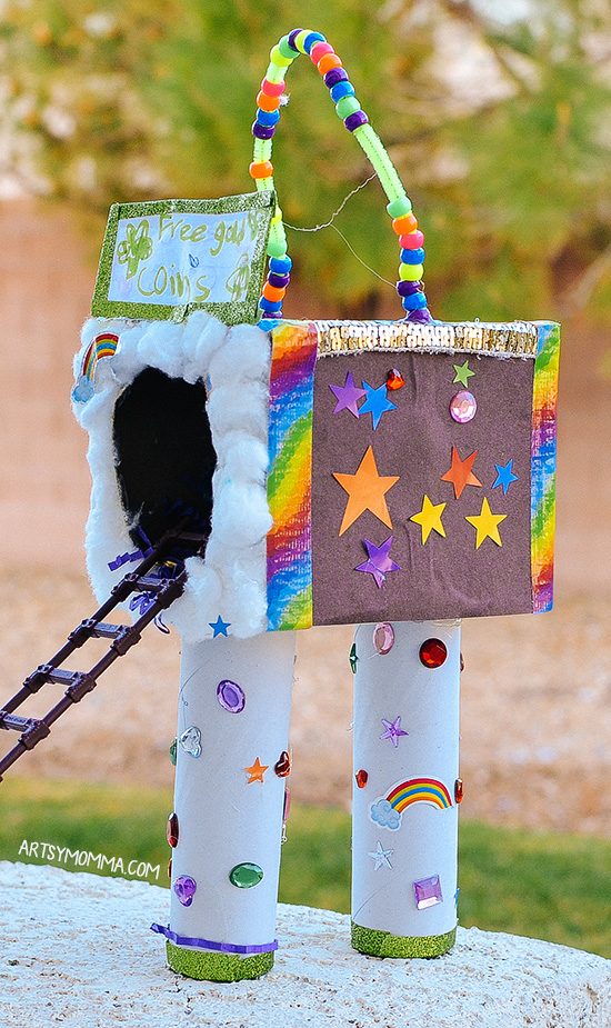 Recycled Cardboard Leprechaun Trap Craft