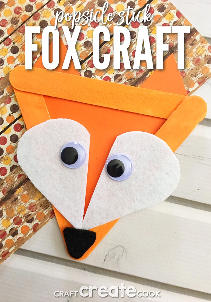 Popsicle Stick Fox Craft