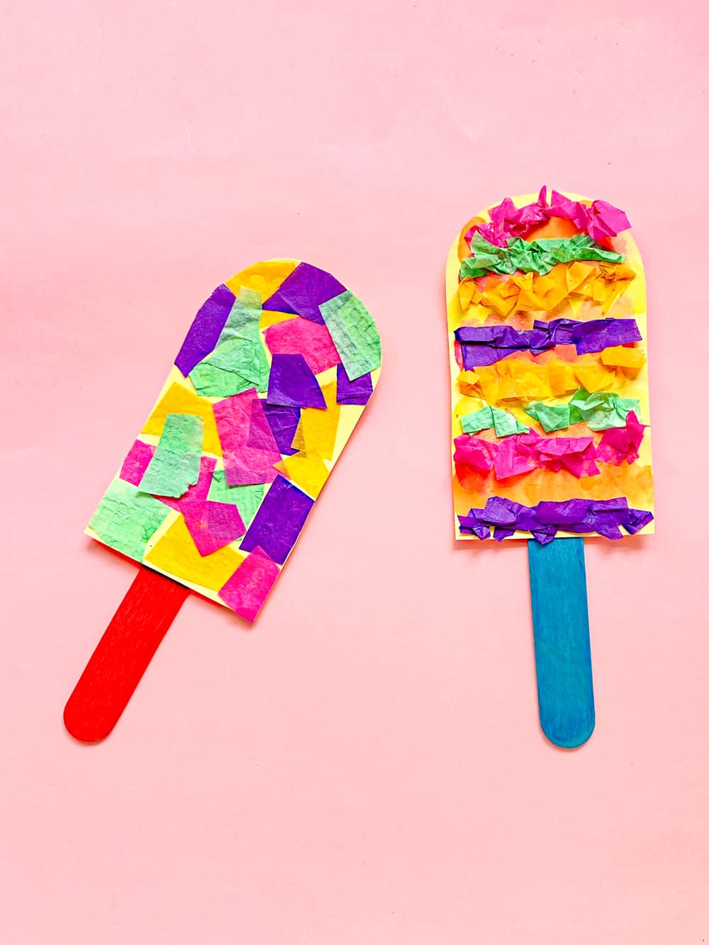 Summer Popsicle Tissue Paper Craft