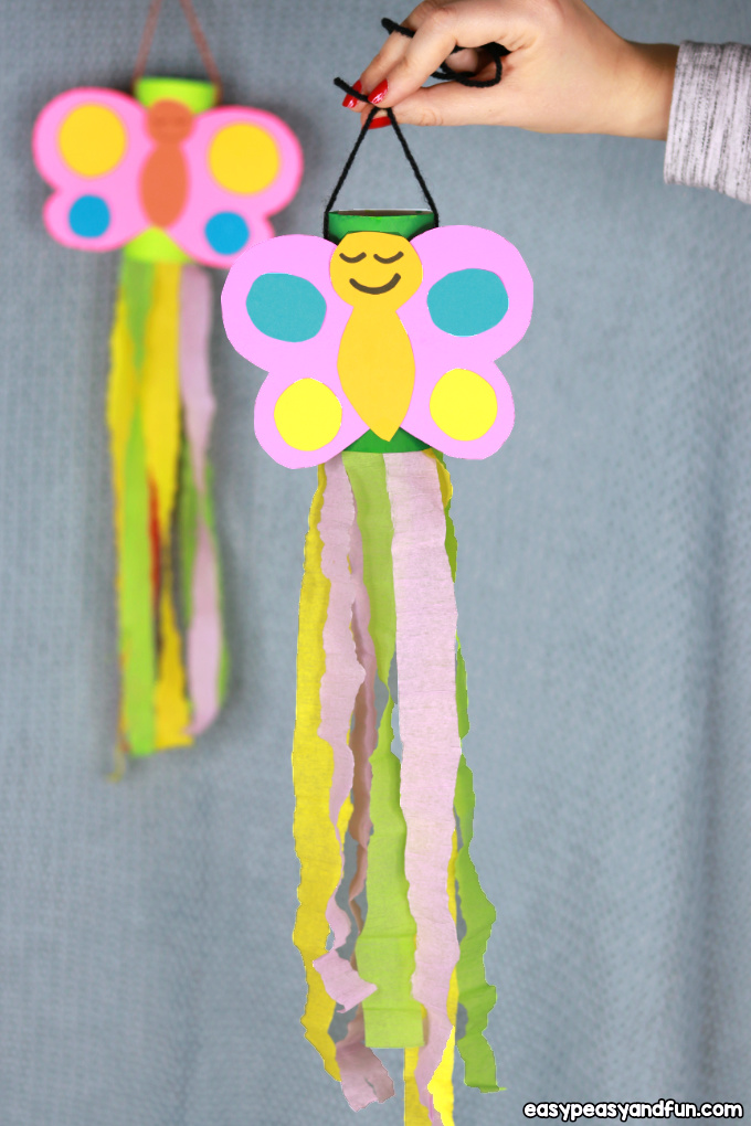 Butterfly Windsock Toilet Paper Roll Craft