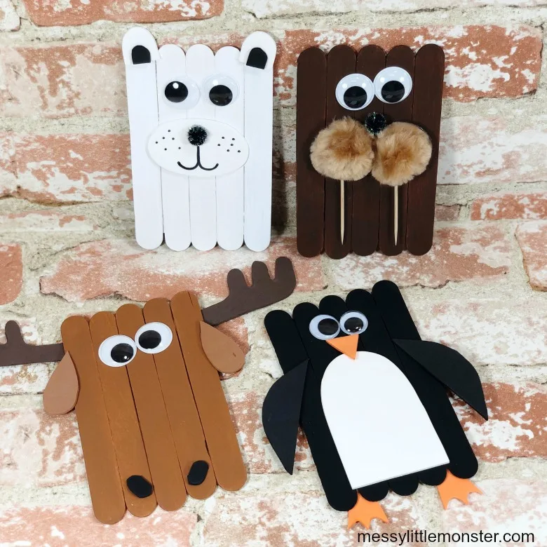 Popsicle Sticks Arctic Animal Craft