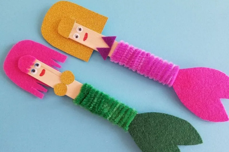 Simple Mermaid Popsicle Project For Preschoolers