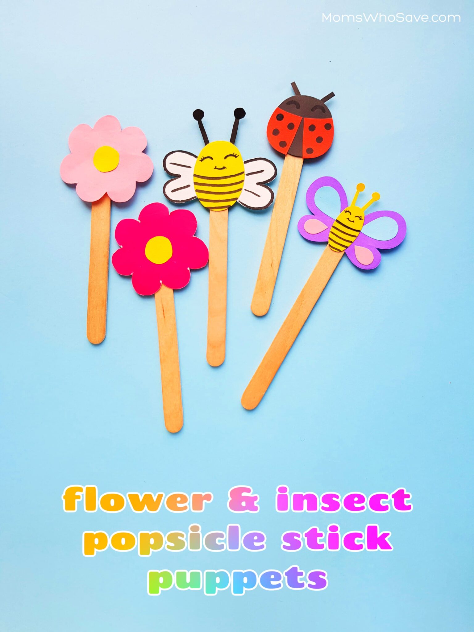 Easy Flower and Insect Puppets