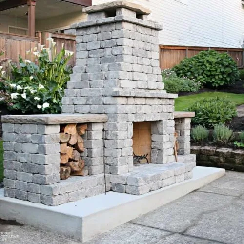 outdoor fireplace