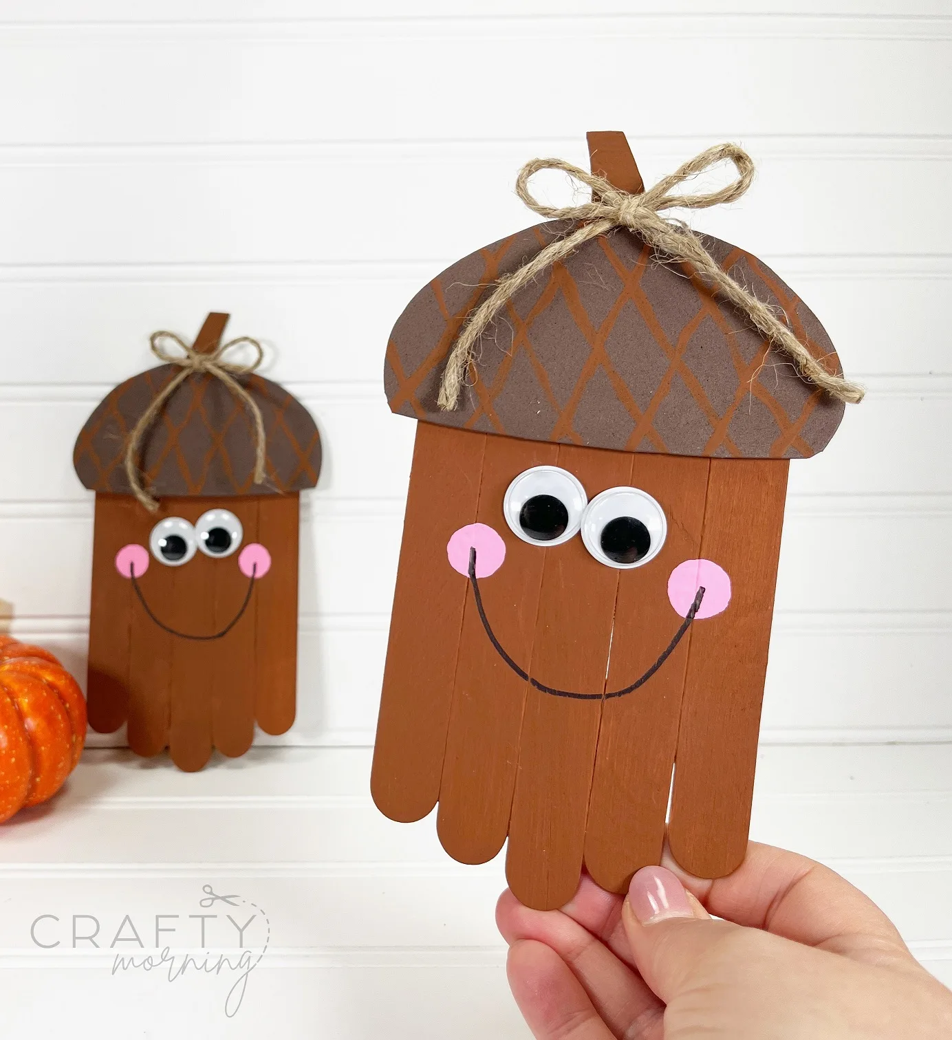 Popsicle Stick Acorn Craft