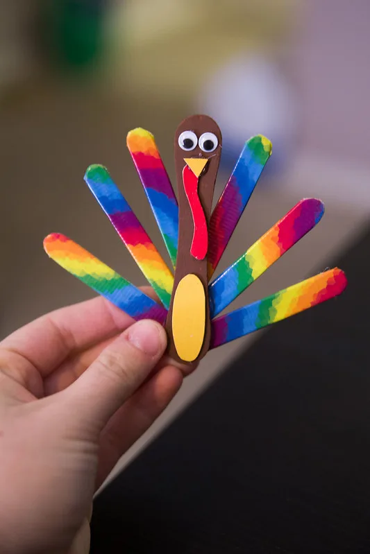 Popsicle Stick Turkey Craft