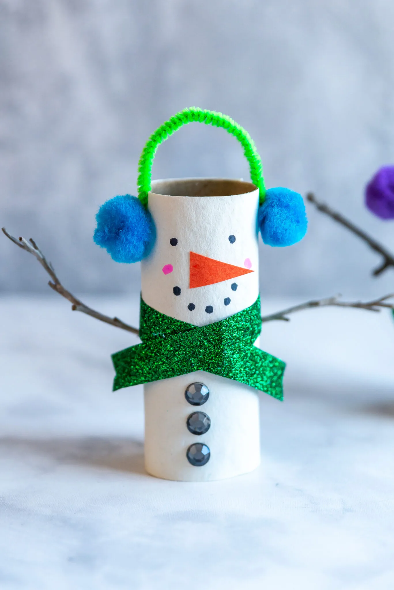 Toilet Paper Roll Snowman