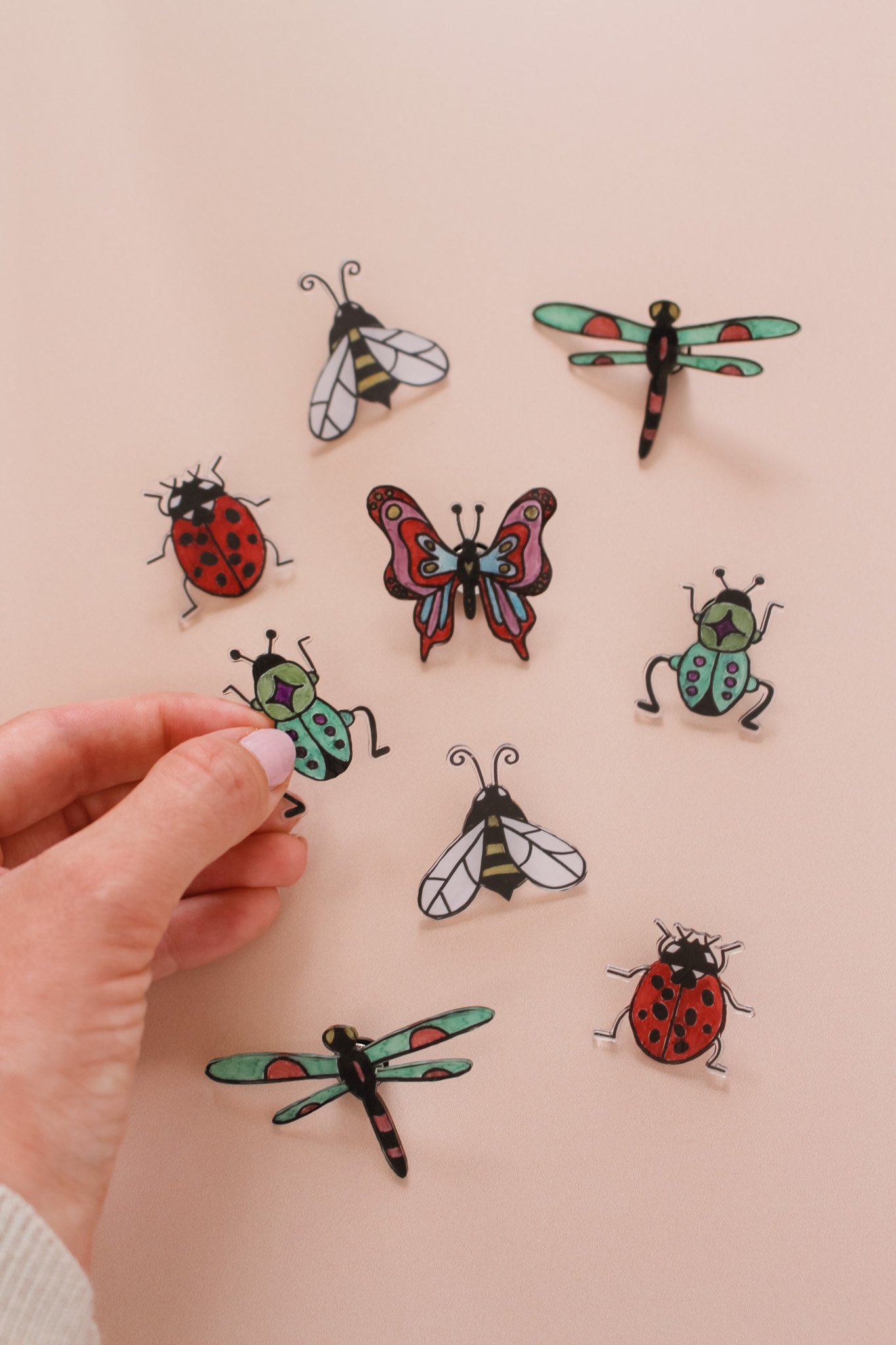 DIY Spring Bug Pins