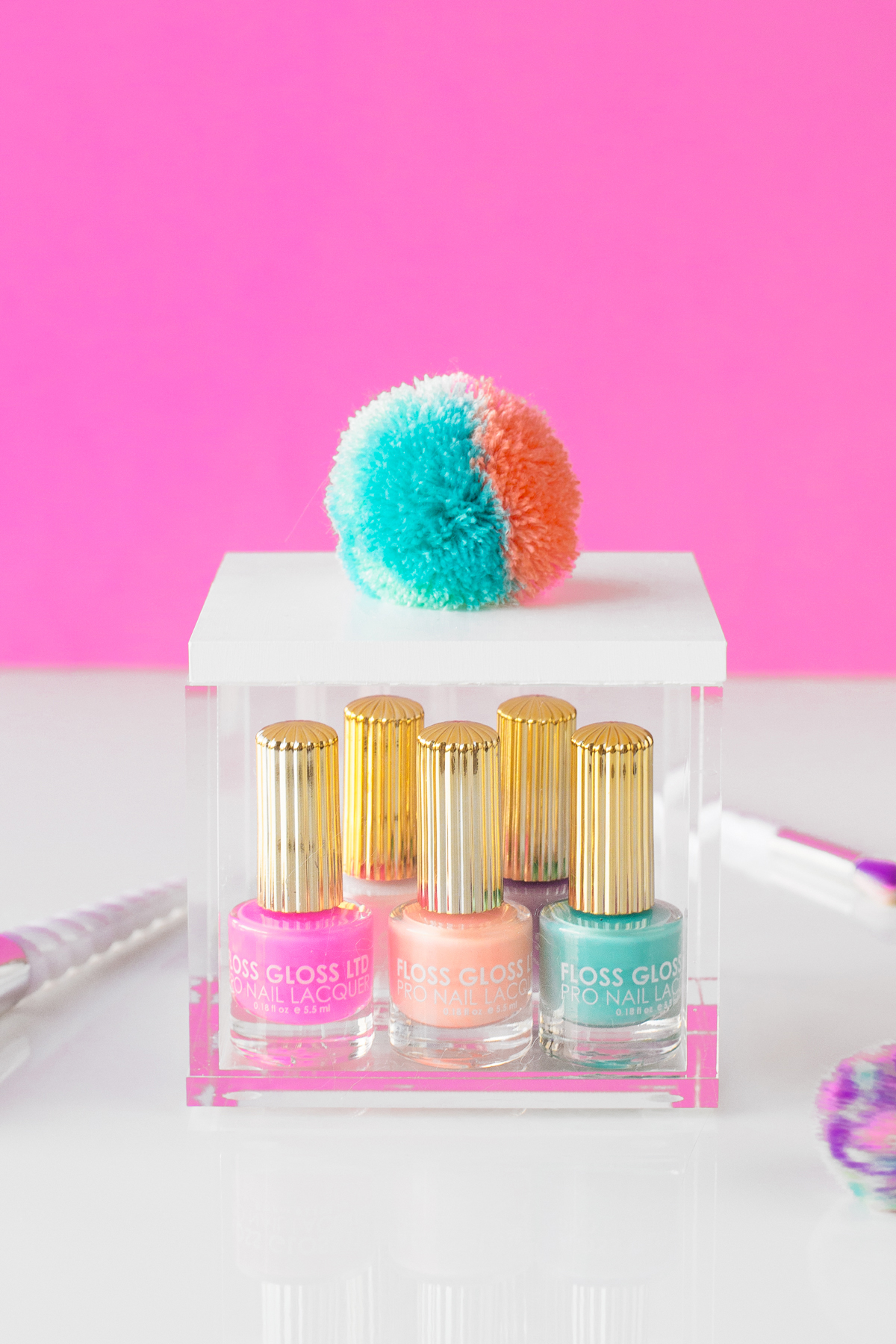 DIY Pom Pom Storage Boxes