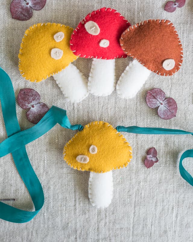 Felt Mushroom Garland