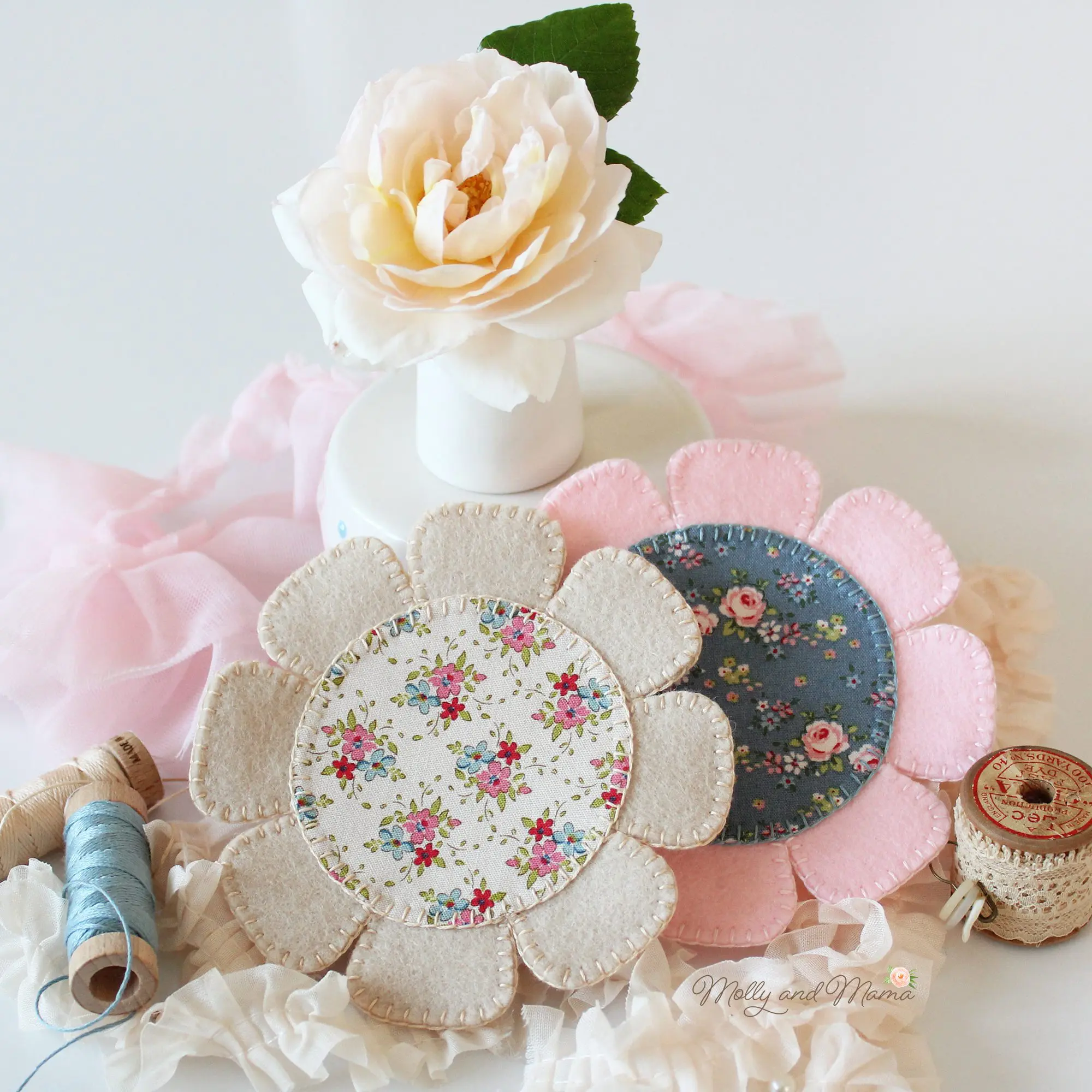 Felt Flower Coaster