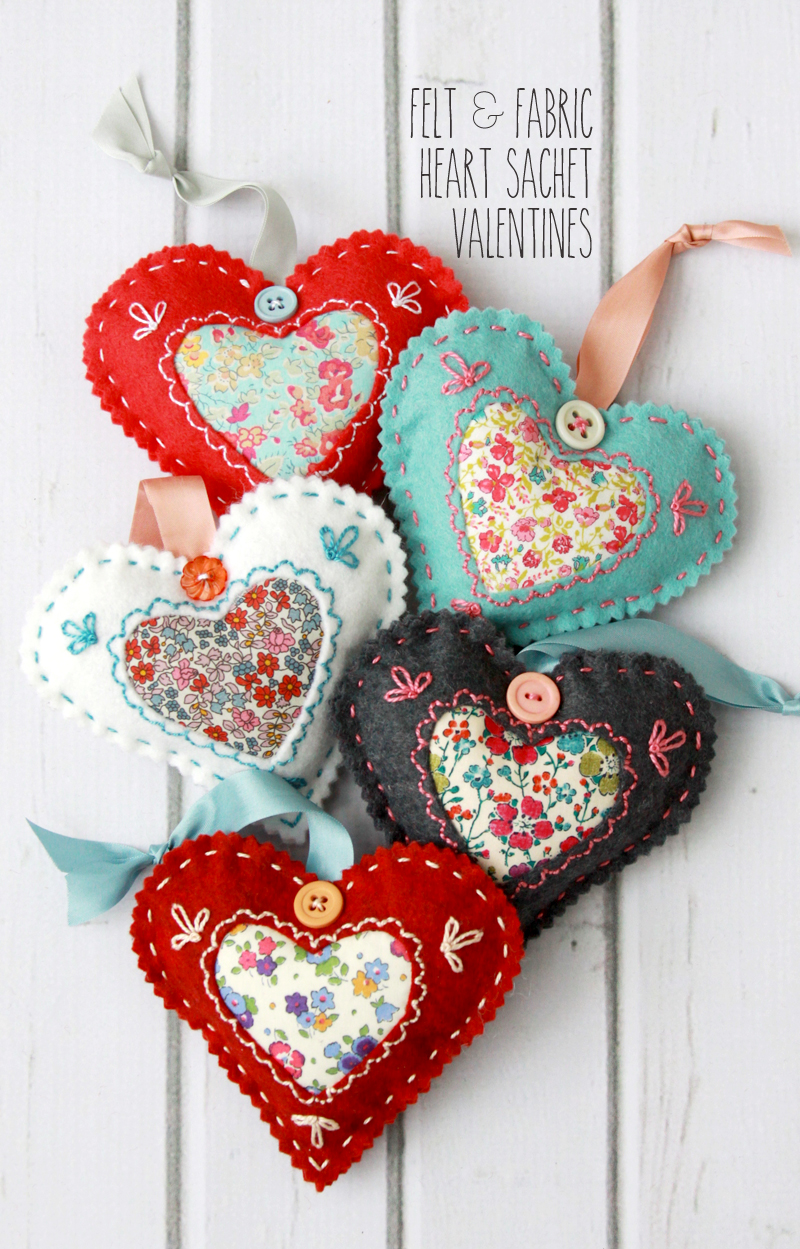 DIY Felt and Fabric Hearts for Valentine’s Day