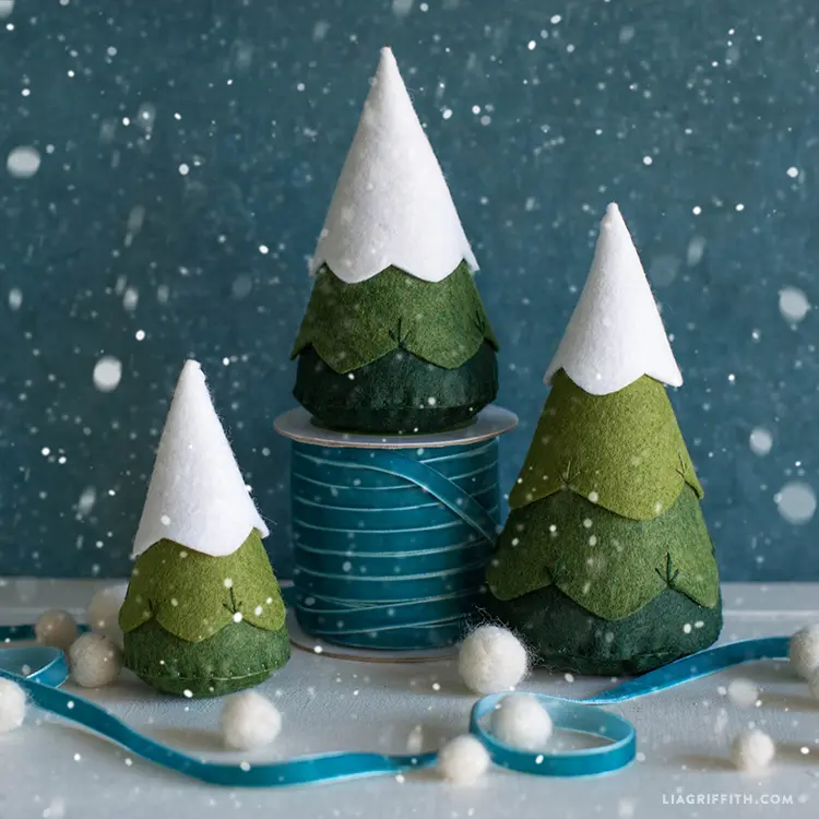 Whimsical Felt Trees