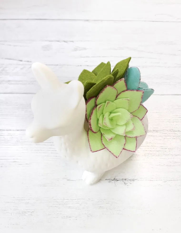 DIY Felt Succulent Planter