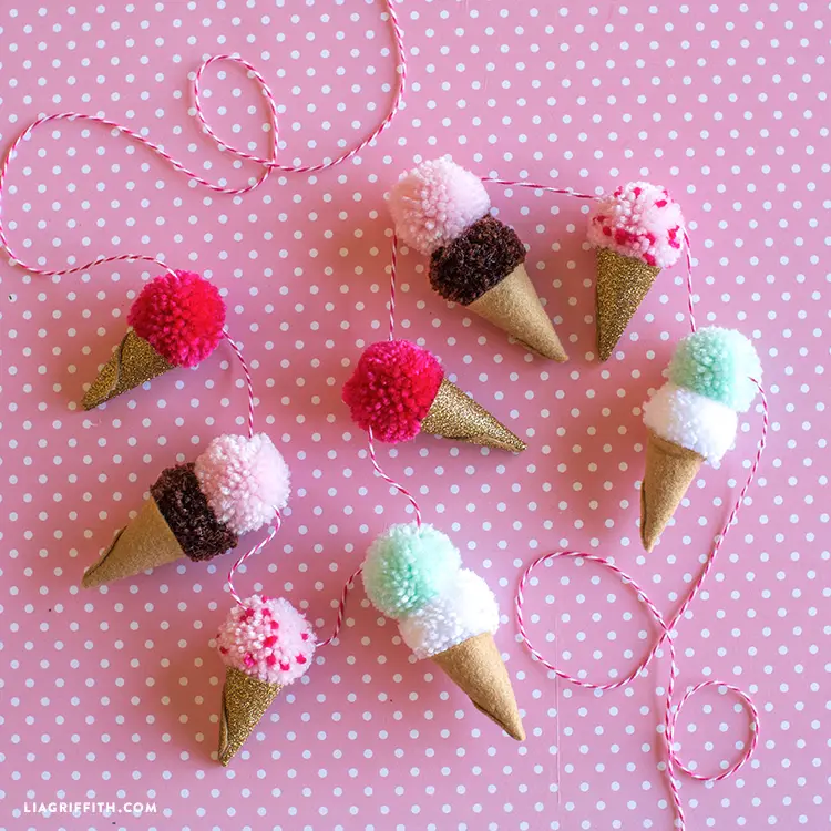 Ice Cream Pom Pom Garland