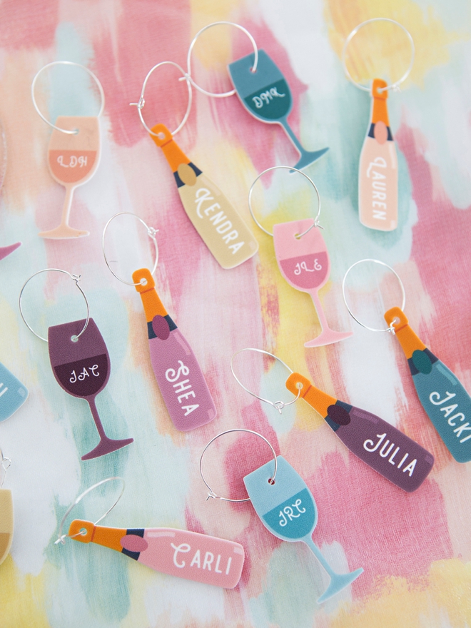 DIY Shrinky Dink Wine Charms