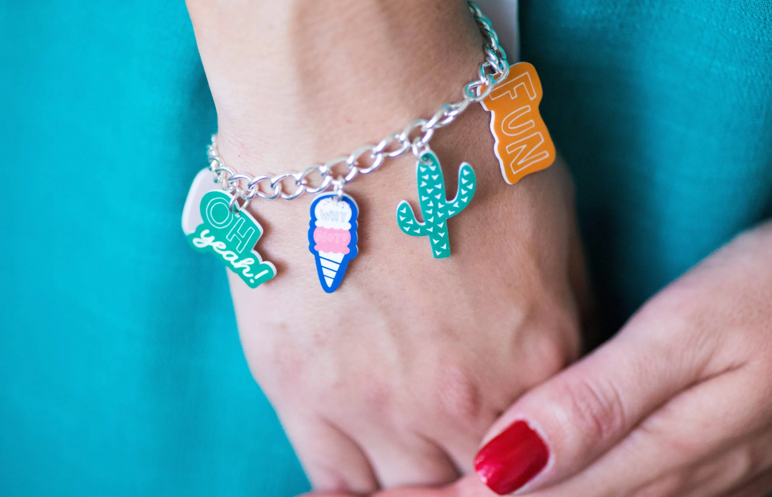 Shrink Plastic Charms Bracelet