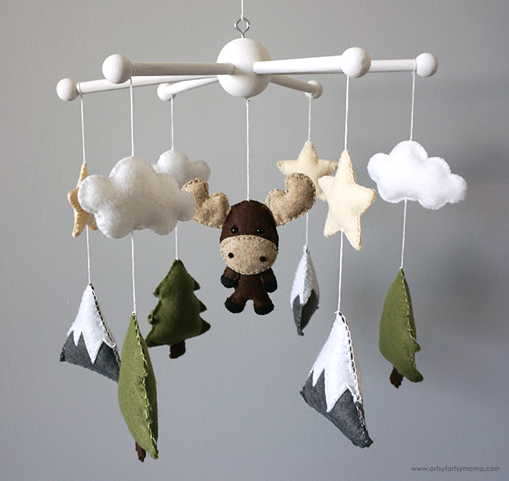 Felt Woodland Baby Mobile