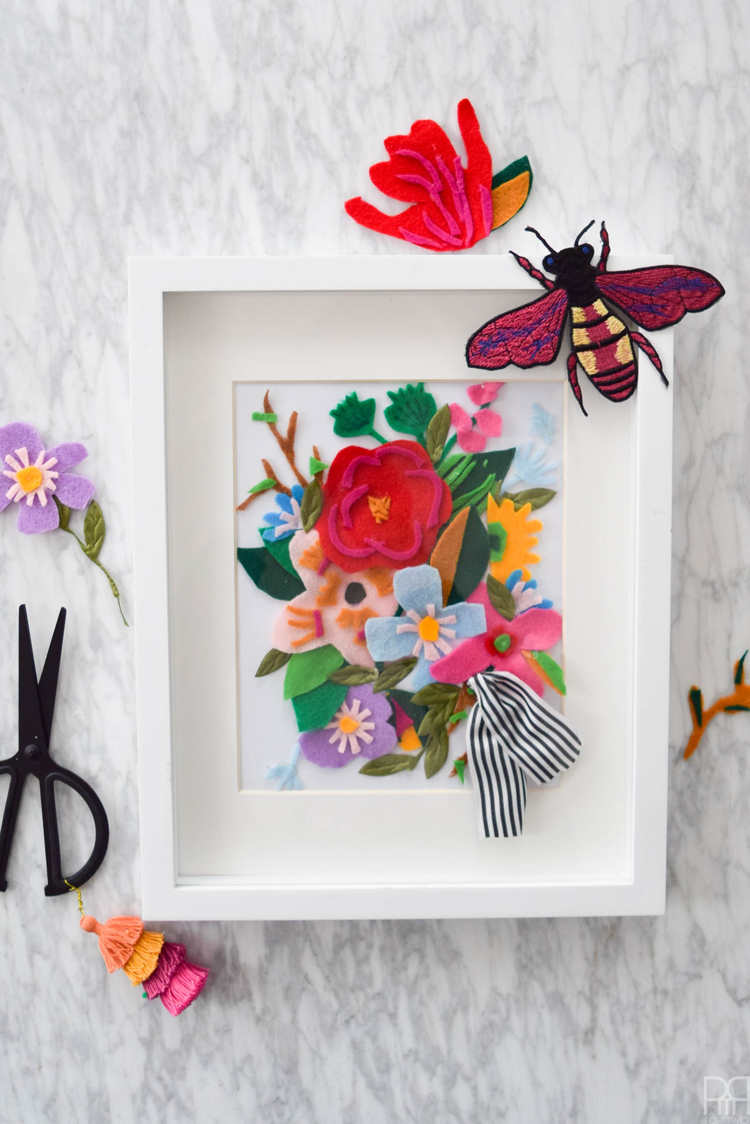 DIY Felt Flower Print