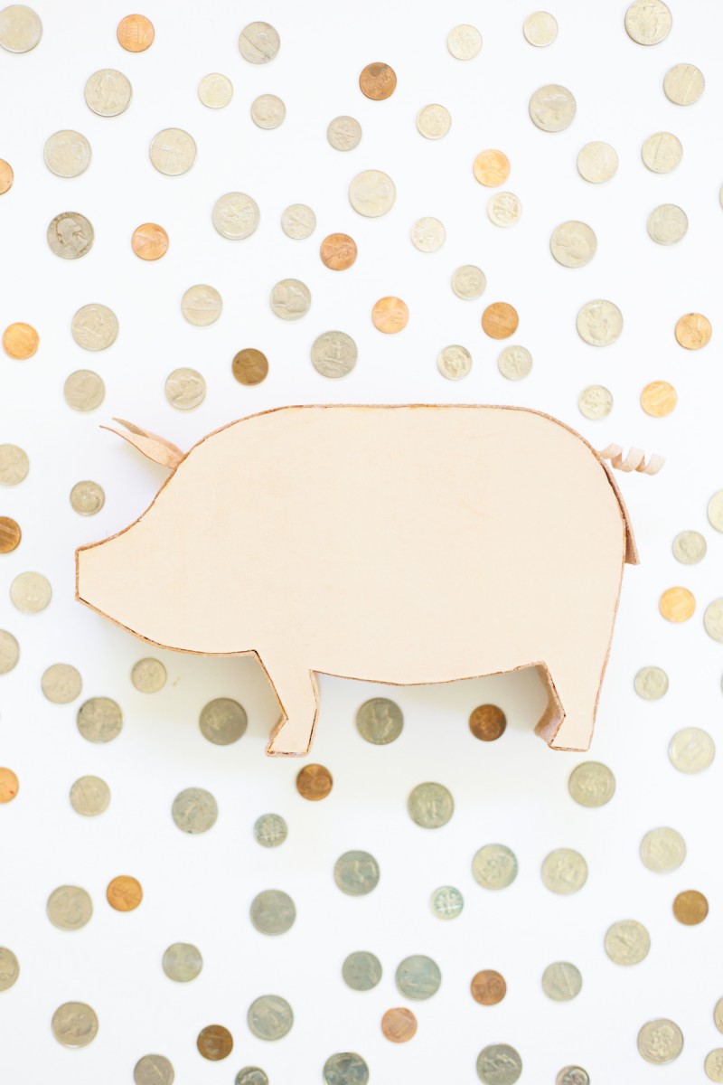 DIY Leather Piggy Bank