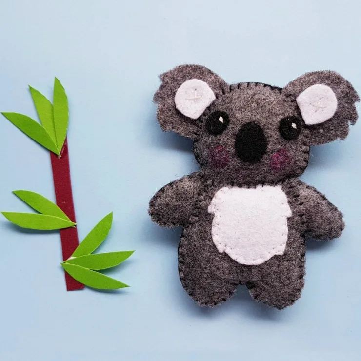 DIY Koala Plushie Felt Craft