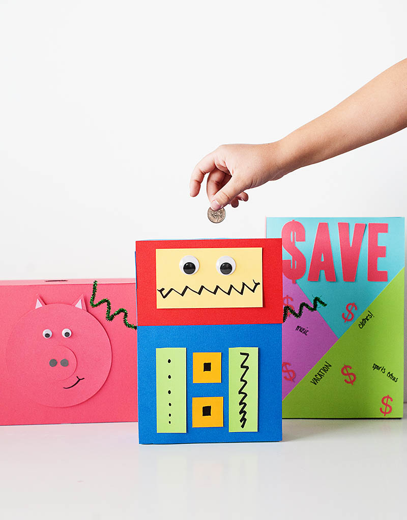 DIY Cereal Box Piggy Banks