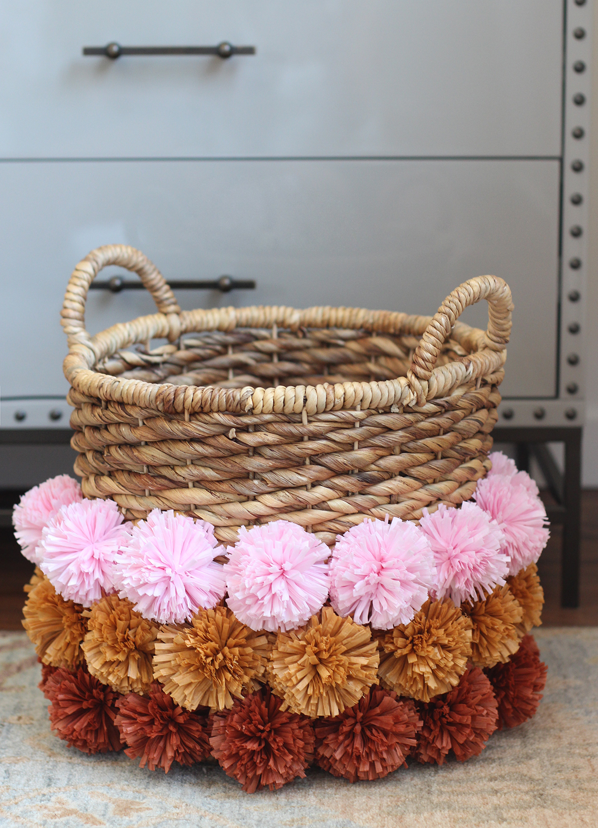 DIY Pom Pom Basket