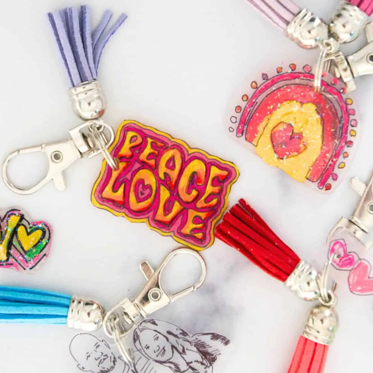 Customizable DIY Shrink Plastic Keychains